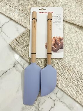KitchenAid Lavender Cream Silicone 2-Piece Spatula Set